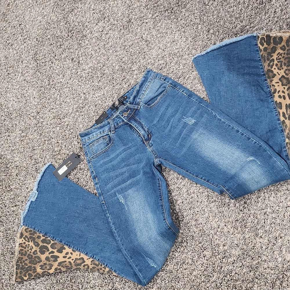 Leopard Bell Bottoms